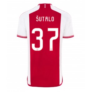Ajax Josip Sutalo #37 Koszulka Podstawowych 2023-24 Krótki Rękaw